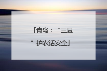 青岛：“三夏”护农话安全