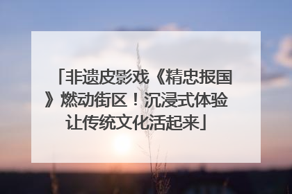 非遗皮影戏《精忠报国》燃动街区！沉浸式体验让传统文化活起来