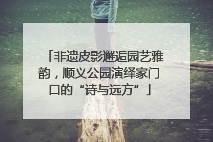 非遗皮影邂逅园艺雅韵，顺义公园演绎家门口的“诗与远方”