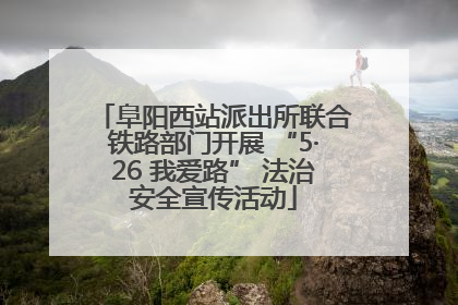 阜阳西站派出所联合铁路部门开展 “5·26 我爱路” 法治安全宣传活动