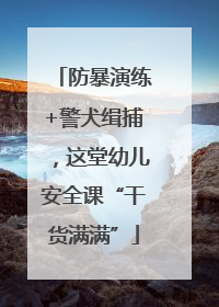 防暴演练+警犬缉捕，这堂幼儿安全课“干货满满”