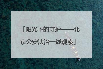 阳光下的守护——北京公安法治一线观察