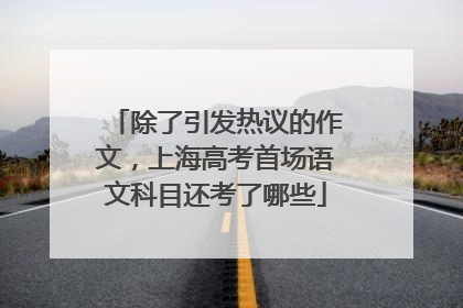 除了引发热议的作文，上海高考首场语文科目还考了哪些