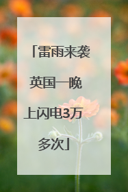 雷雨来袭 英国一晚上闪电3万多次