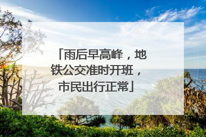 雨后早高峰，地铁公交准时开班，市民出行正常