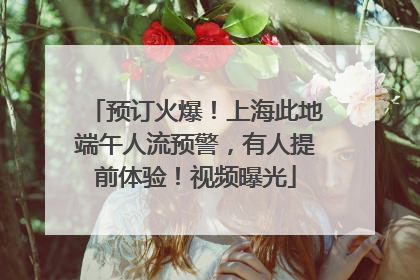 预订火爆！上海此地端午人流预警，有人提前体验！视频曝光