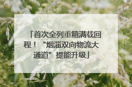 首次全列重箱满载回程！“烟淄双向物流大通道”提能升级