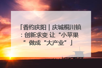 香约庆阳｜庆城桐川镇：创新求变 让“小苹果”做成“大产业”