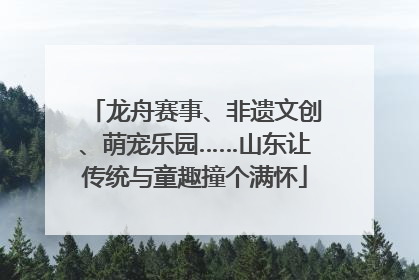 龙舟赛事、非遗文创、萌宠乐园……山东让传统与童趣撞个满怀