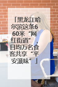 黑龙江哈尔滨这条660米“网红街道”，日均万名食客共享“平安滋味”