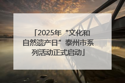 2025年“文化和自然遗产日”泰州市系列活动正式启动