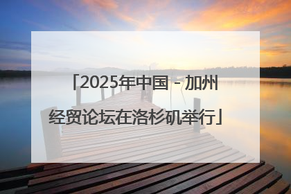 2025年中国－加州经贸论坛在洛杉矶举行