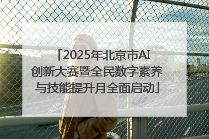 2025年北京市AI创新大赛暨全民数字素养与技能提升月全面启动