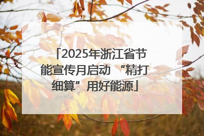 2025年浙江省节能宣传月启动 “精打细算”用好能源