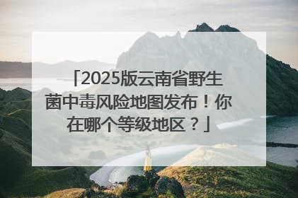 2025版云南省野生菌中毒风险地图发布！你在哪个等级地区？