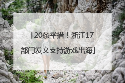 20条举措！浙江17部门发文支持游戏出海
