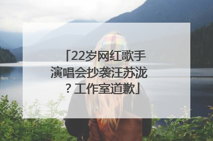 22岁网红歌手演唱会抄袭汪苏泷？工作室道歉