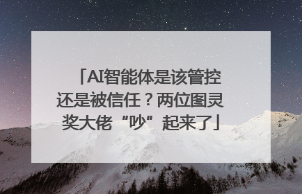 AI智能体是该管控还是被信任？两位图灵奖大佬“吵”起来了